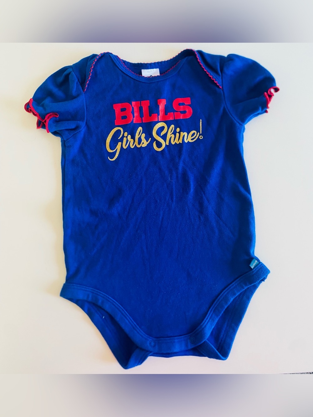 NFL Girls "Bills Girls Shine" One-Piece Bodysuit Onsie Size 18M Buffalo Bills